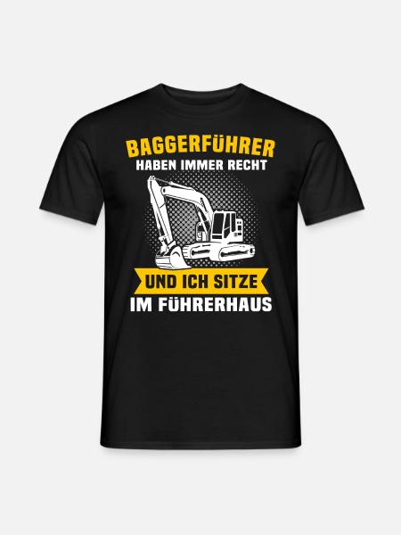 Baggerfahrer - Männer T-Shirt - Schwarz