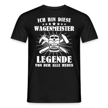 Wagenmeister Zugtechniker - Männer T-Shirt - Schwarz - Vorne - AI Model Male 178 light (178cm)