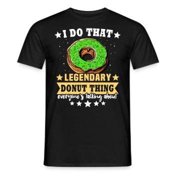 Donut Love Doughnut Donut Lover - T-shirt homme - noir - Devant - AI Model Male 178 light (178cm)