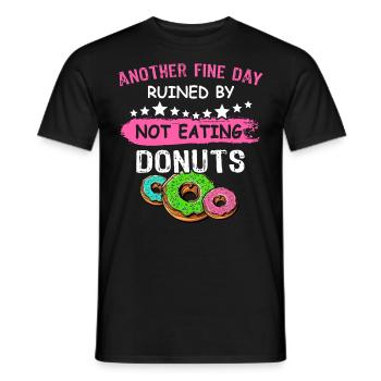 Donut Doughnut - Men's T-Shirt - black - Front - AI Model Male 178 light (178cm)