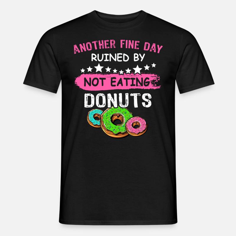 Donut Doughnut - Männer T-Shirt - Schwarz