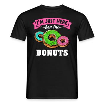 Donuts - Men's T-Shirt - black - Front - AI Model Male 178 light (178cm)