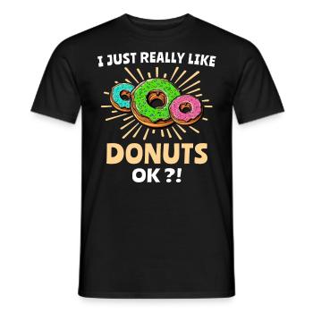 Donut Doughnut - Männer T-Shirt - Schwarz - Vorne - AI Model Male 178 light (178cm)