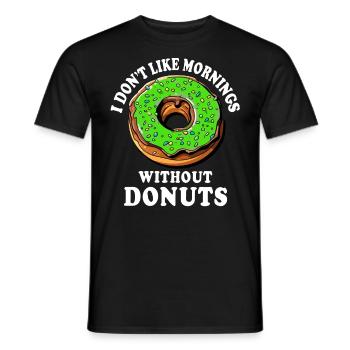 Donut Doughnut Donuts - Men's T-Shirt - black - Front - AI Model Male 178 light (178cm)