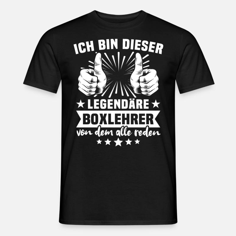 Boxlehrer Legende - Männer T-Shirt - Schwarz