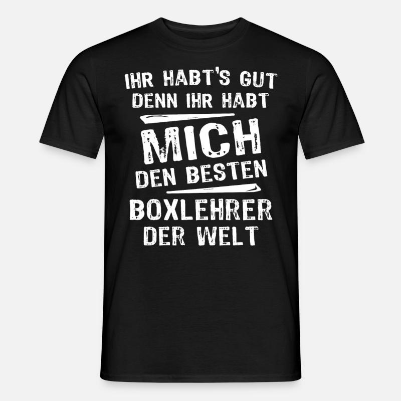 Boxlehrer - Männer T-Shirt - Schwarz
