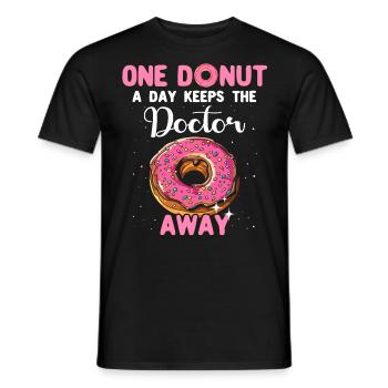 Donuts Pink Doughnuts - Männer T-Shirt - Schwarz - Vorne - AI Model Male 178 light (178cm)