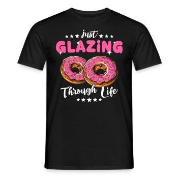 Donuts Pink Doughnuts - Männer T-Shirt - Schwarz - Vorne - AI Model Male 178 light (178cm)