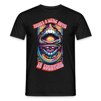 In jedem steckt ein kleiner Hippie 7 - Männer T-Shirt - Schwarz - Vorne - AI Model Male 178 light (178cm)