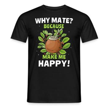 Yerba mate Gift - Men's T-Shirt - black - Front - AI Model Male 178 light (178cm)