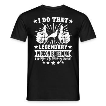 Pigeons colombophiles pigeons - T-shirt homme - noir - Devant - AI Model Male 178 light (178cm)