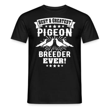 Pigeons colombophiles pigeons - T-shirt homme - noir - Devant - AI Model Male 178 light (178cm)