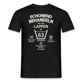 Der Alte Lappen, Schonend Behandeln 51. Geburtstag - Männer T-Shirt - Schwarz - Vorne - AI Model Male 178 light (178cm)