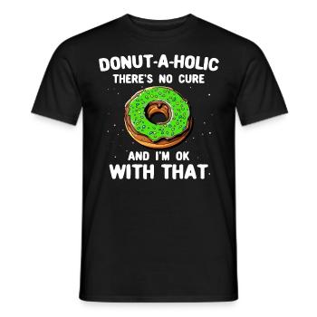Donuts - Men's T-Shirt - black - Front - AI Model Male 178 light (178cm)