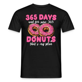 Manger des beignets alimentaires beignets - T-shirt homme - noir - Devant - AI Model Male 178 light (178cm)