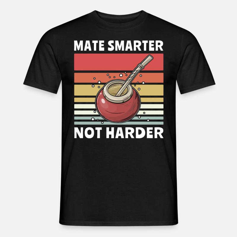 Mate Tee Teetrinker - Männer T-Shirt - Schwarz