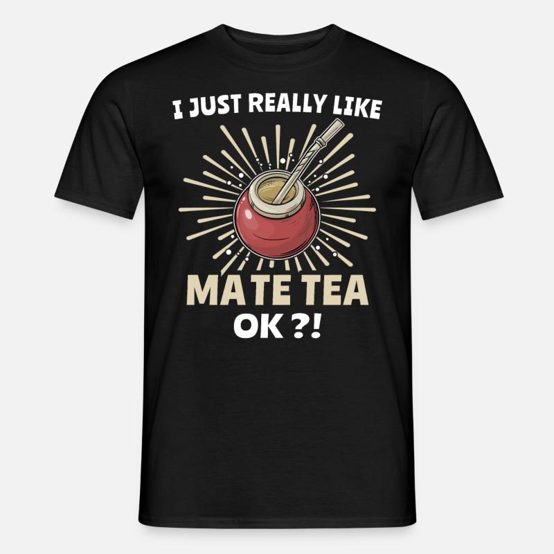 Mate Tee Teetrinker - Männer T-Shirt - Schwarz