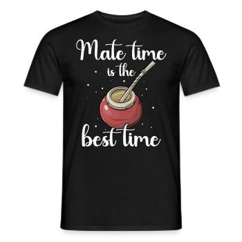 Mate Tee Bombilla - Männer T-Shirt - Schwarz - Vorne - AI Model Male 178 light (178cm)