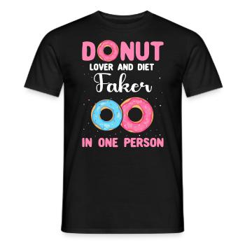 Donut Lover Doughnuts - T-shirt homme - noir - Devant - AI Model Male 178 light (178cm)