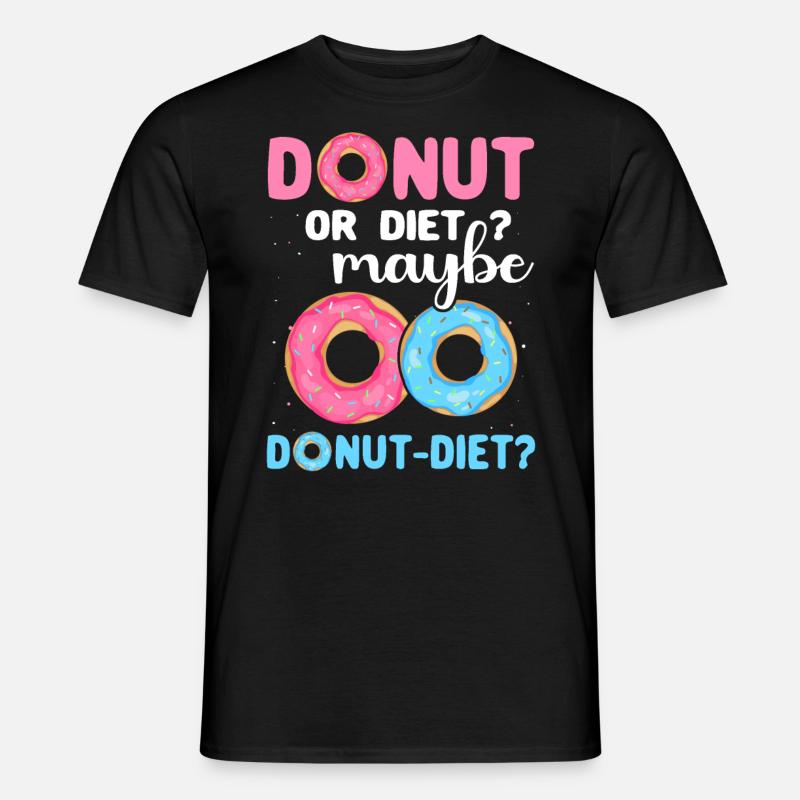Donut Diät Doughnuts - Männer T-Shirt - Schwarz