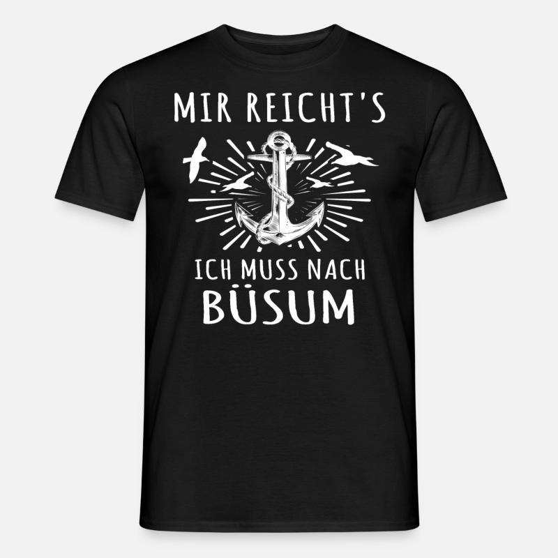 Büsum Büsumer - Männer T-Shirt - Schwarz