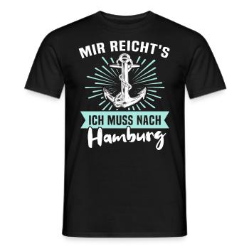 Hamburg Sprüche - Männer T-Shirt - Schwarz - Vorne - AI Model Male 178 light (178cm)