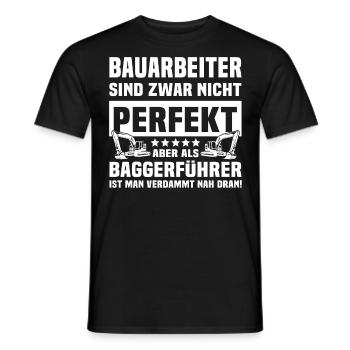 Baggerführer Baggerfahrer - Männer T-Shirt - Schwarz - Vorne - AI Model Male 178 light (178cm)