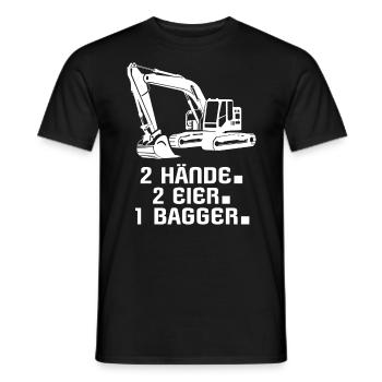 Baggerfahrer Bagger - Männer T-Shirt - Schwarz - Vorne - AI Model Male 178 light (178cm)