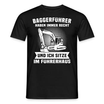 Baggerführer Baggerfahrer - Männer T-Shirt - Schwarz - Vorne - AI Model Male 178 light (178cm)