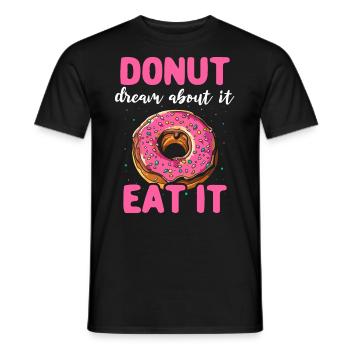Donut Doughnut Donut Lover - T-shirt homme - noir - Devant - AI Model Male 178 light (178cm)