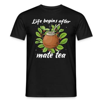 Buveurs de thé Yerba mate - T-shirt homme - noir - Devant - AI Model Male 178 light (178cm)
