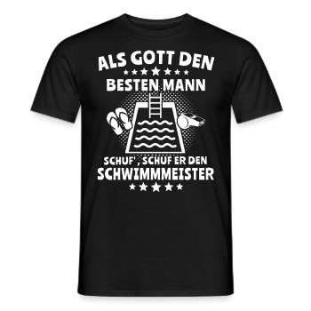 Schwimmmeister Bademeister - Männer T-Shirt - Schwarz - Vorne - AI Model Male 178 light (178cm)