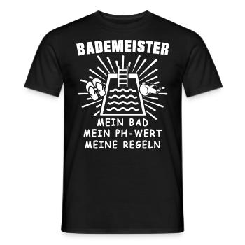 Schwimmmeister Bademeister - Männer T-Shirt - Schwarz - Vorne - AI Model Male 178 light (178cm)