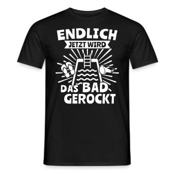 Schwimmmeister - Männer T-Shirt - Schwarz - Vorne - AI Model Male 178 light (178cm)