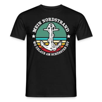 Nordstrand Urlaub - Männer T-Shirt - Schwarz - Vorne - AI Model Male 178 light (178cm)