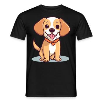 Niedliches Hundedesign für Hundebesitzer - Männer T-Shirt - Schwarz - Vorne - AI Model Male 178 light (178cm)
