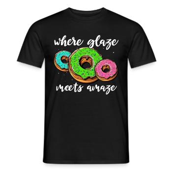 I Love Donuts - Men's T-Shirt - black - Front - AI Model Male 178 light (178cm)