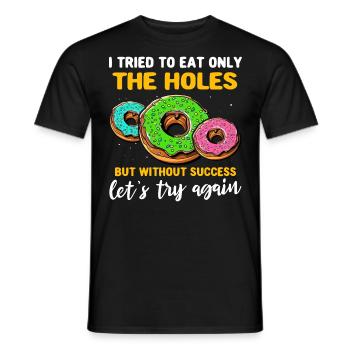 Beignets d’amour de beignet - T-shirt homme - noir - Devant - AI Model Male 178 light (178cm)