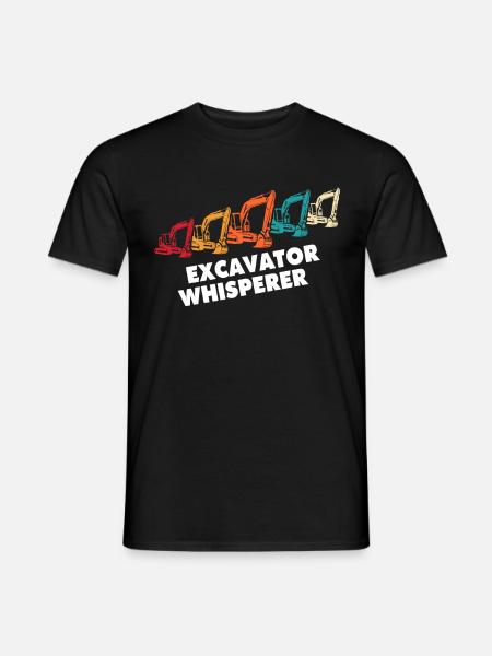 Bagger Flüsterer Liebe Baggerfahrer - Männer T-Shirt - Schwarz