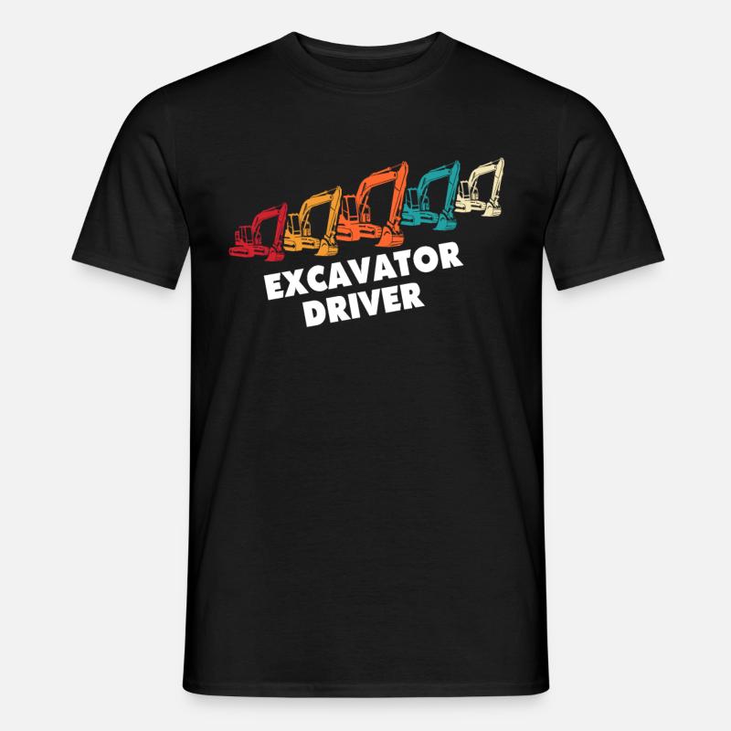 Bagger Liebe Baggerfahrer - Männer T-Shirt - Schwarz