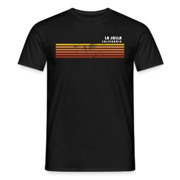 Retro La Jolla California Vintage Vacances - T-shirt homme - noir - Devant - AI Model Male 178 light (178cm)
