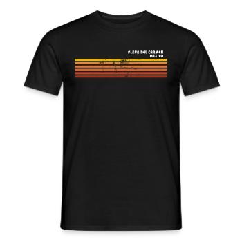 Retro Playa Del Carmen Mexiko Vintage Urlaub - Männer T-Shirt - Schwarz - Vorne - AI Model Male 178 light (178cm)