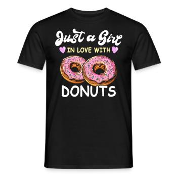 Donut Mädchen Doughnuts - Männer T-Shirt - Schwarz - Vorne - AI Model Male 178 light (178cm)