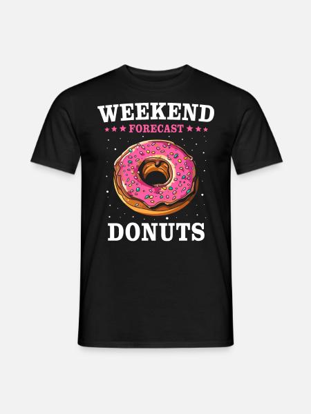 Donut Weekend Doughnuts - Men's T-Shirt - black