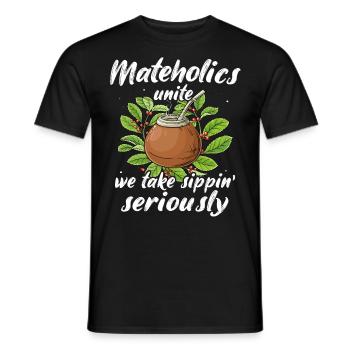 Yerba mate tea - Men's T-Shirt - black - Front - AI Model Male 178 light (178cm)