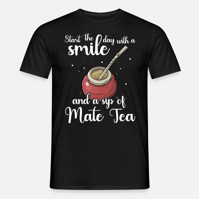 Mate Tee Bombilla - Männer T-Shirt - Schwarz