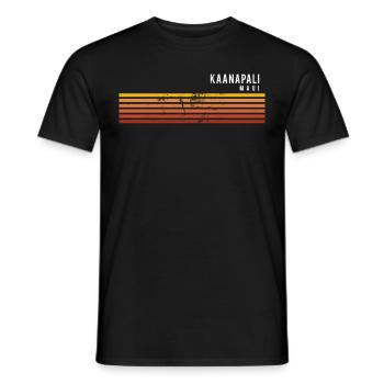 Retro Kaanapali Maui Hawaii Vintage Vacances - T-shirt homme - noir - Devant - AI Model Male 178 light (178cm)