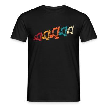 Excavator Excavator Driver Excavator - Men's T-Shirt - black - Front - AI Model Male 178 light (178cm)