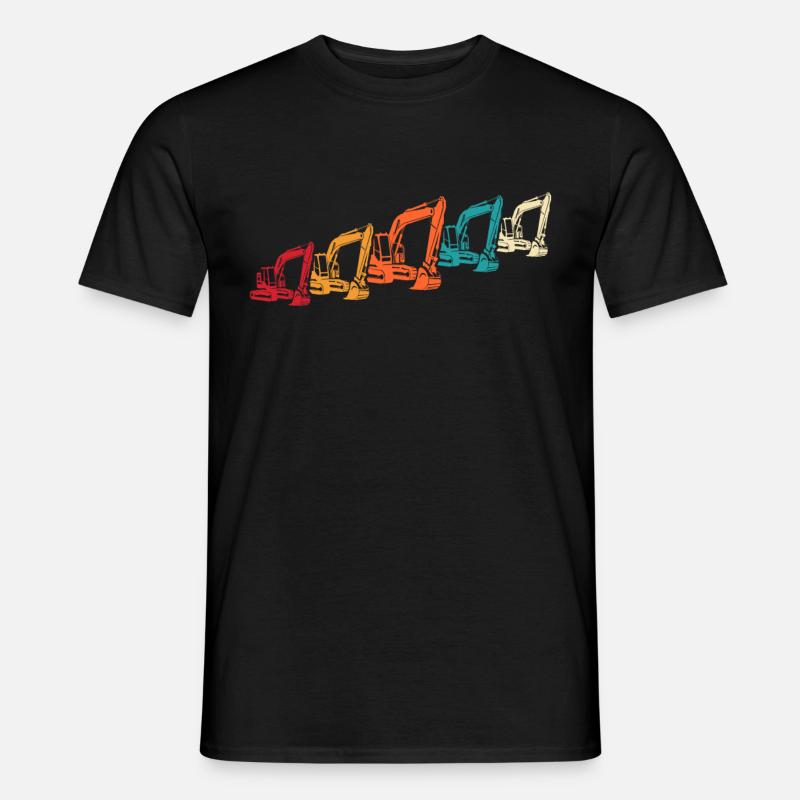 Bagger Baggerfahrer Baggern - Männer T-Shirt - Schwarz