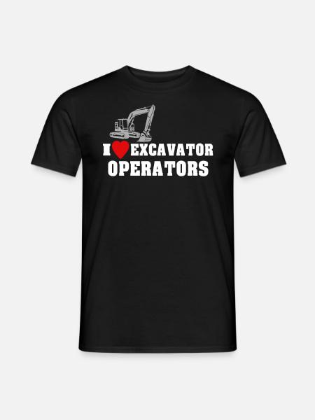 Baggern Ich Liebe Bagger - Männer T-Shirt - Schwarz